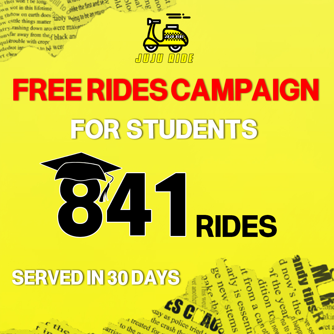 Successfully completed 841 free rides for university students.